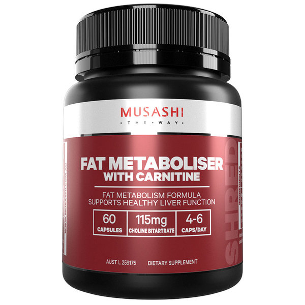 무사시 팻 멜타볼리서 + 카르니틴 60정 Musashi Fat Metaboliser + Carnitine 60 Capsules