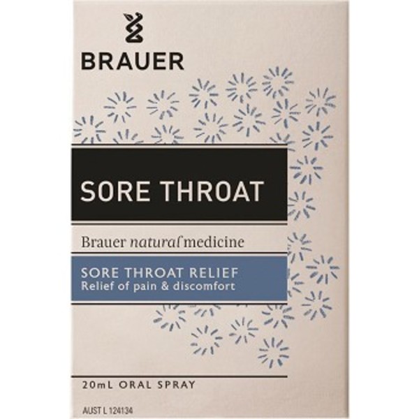 브라우어 소어 쓰롯 20ml 오랄 스프레이, Brauer Sore Throat 20ml Oral Spray