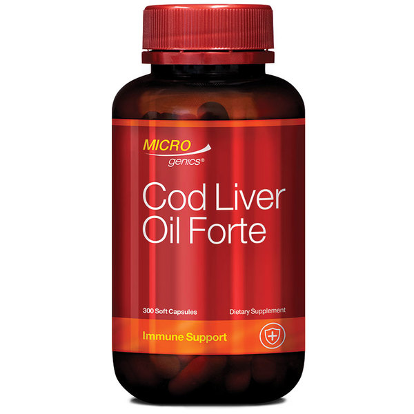 마이크로제닉 코드 리버 오일 포르테 250mg 300정 Microgenics Cod Liver Oil Forte 250mg 300 Capsules