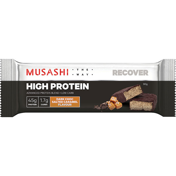 무사시 하이 프로틴바 다크 초콜렛 쏠티드 카라멜 90g Musashi High Protein Bar Dark Chocolate Salted Caramel 90g