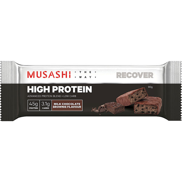 무사시 하이 프로틴 바 초콜릿 브라우니 90g Musashi High Protein Bar Chocolate Brownie 90g