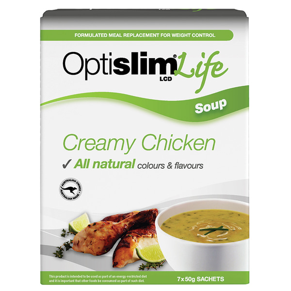 옵티슬림 라이프 수프 치킨 50g x 7 OptiSlim Life Soup Creamy Chicken 50g x 7