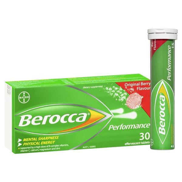 베로카 에너지 비타민 오리지널 베리 기포성타블렛 30 팩 Berocca Energy Vitamin Original Berry Effervescent Tablets 30 pack