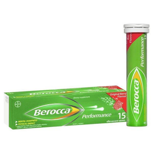 베로카 에너지 비타민 오리지널 베리 기포성타블렛 15 팩 Berocca Energy Vitamin Original Berry Effervescent Tablets 15 pack