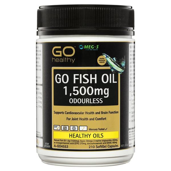 고헬씨 피쉬 오일 1500mg 무취 210정 GO Healthy Fish Oil 1500mg Odourless 210 Capsules