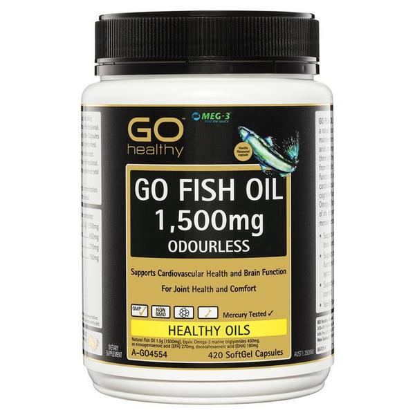 고헬씨 피쉬 오일 1500mg 무취 420정 GO Healthy Fish Oil 1500mg Odourless 420 Capsules