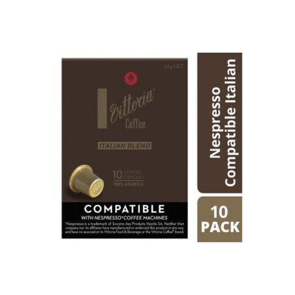빗토리아 이탈리안 블랜드 커피 캡슐 10 팩 52g, Vittoria Italian Blend Coffee Capsules 10 Pack 52g