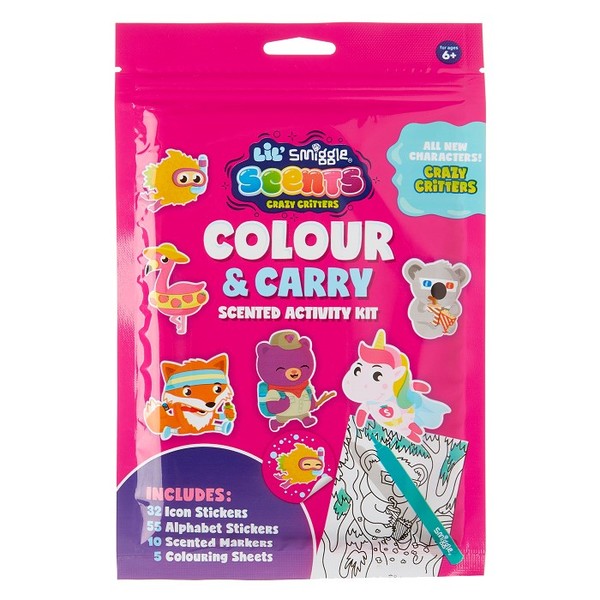 스미글 릴 센츠 미니 컬러 &amp; 캐리 센티드 액티비티 킷 핑크, Lil Scents Mini Colour &amp; Carry Scented Activity Kit PINK 475026