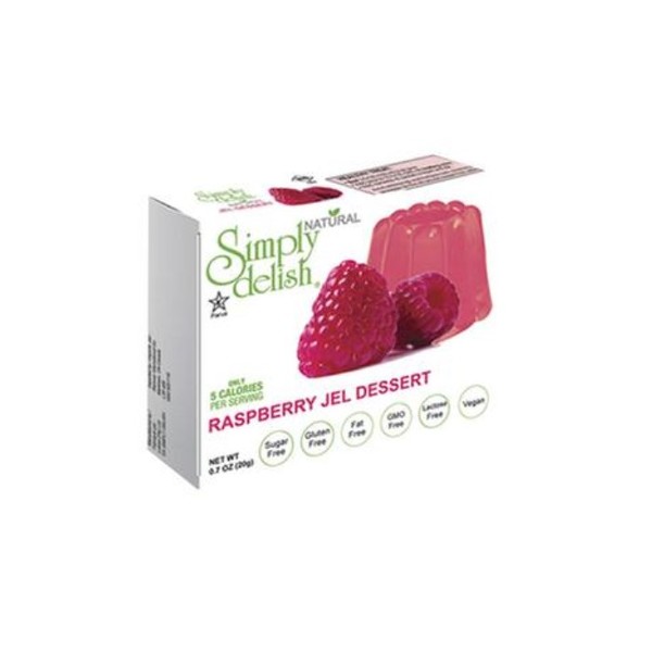 심플리 렐리쉬 라즈베리 젤 디저트 20g, Simply Delish Raspberry Jel Dessert 20g