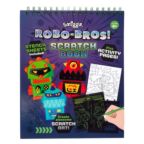 스미글 로보-브로스 스크래치 북 믹스 408804, Robo-Bros Scratch Book MIX 408804