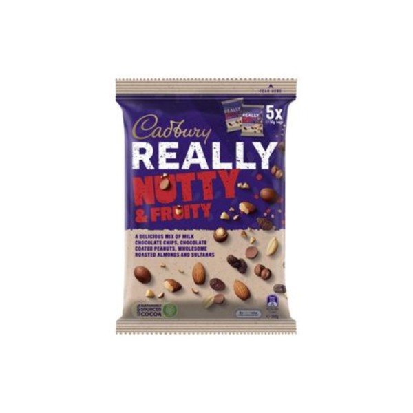 캐드버리 리얼리 너티 &amp; 프루티 쉐어 팩 150g, Cadbury Really Nutty &amp; Fruity Share Pack 150g