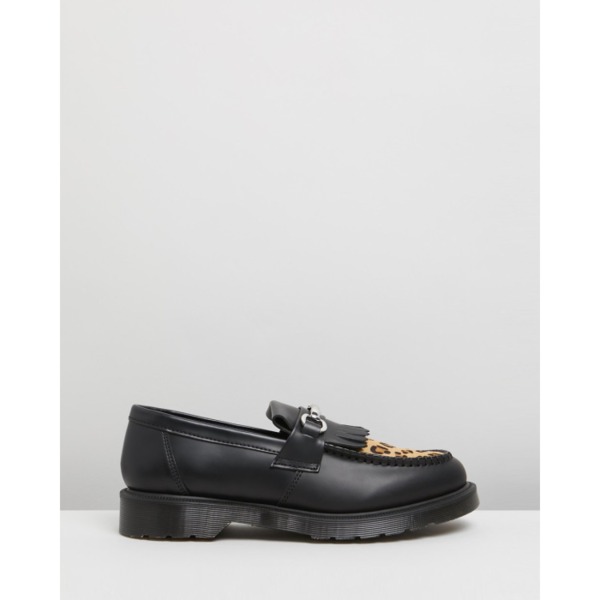 Dr Martens Unisex Adrian Snaffle Leopard Loafers DR086SH95NKQ