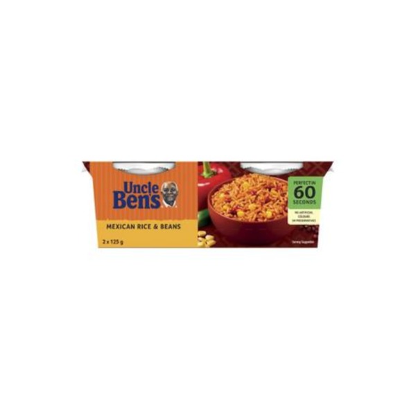 엉클 벤스 멕시칸 라이드 &amp; 빈 컵 2 팩 250g, Uncle Bens Mexican Rice &amp; Bean Cup 2 Pack 250g