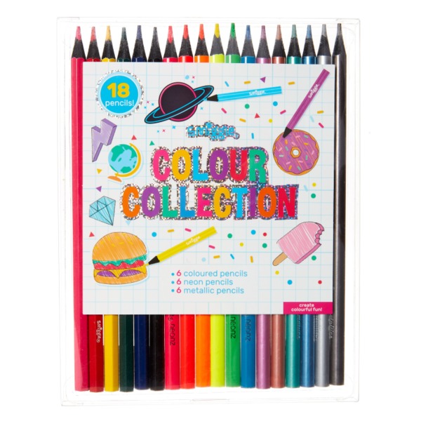 스미글 컬러 콜렉션 펜실 팩 x18 핫 믹스 471387, Colour Collection Pencil Pack X18 HOT MIX 471387