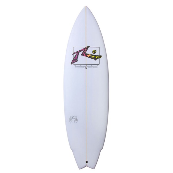 RUSTY Twin Fin Surfboard SKU-110000096