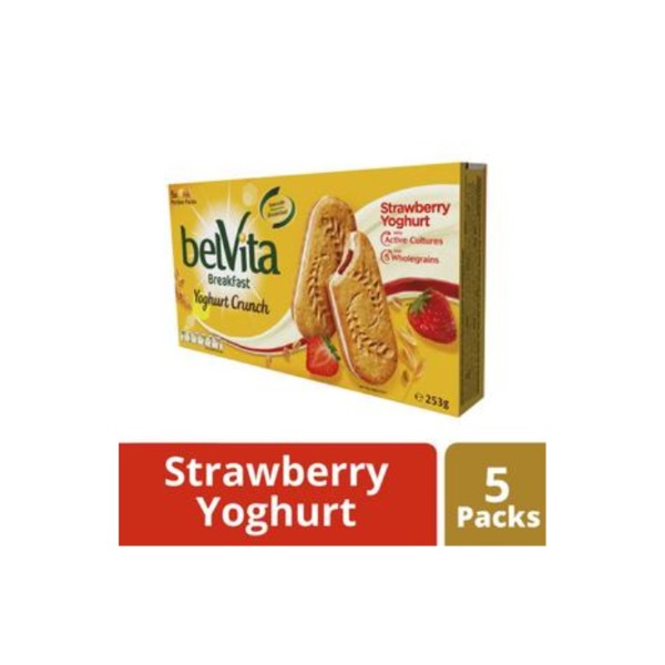 벨비타 브렉퍼스트 스트로베리 샌드위치 비스킷 253g, Belvita Breakfast Strawberry Sandwich Biscuits 253g