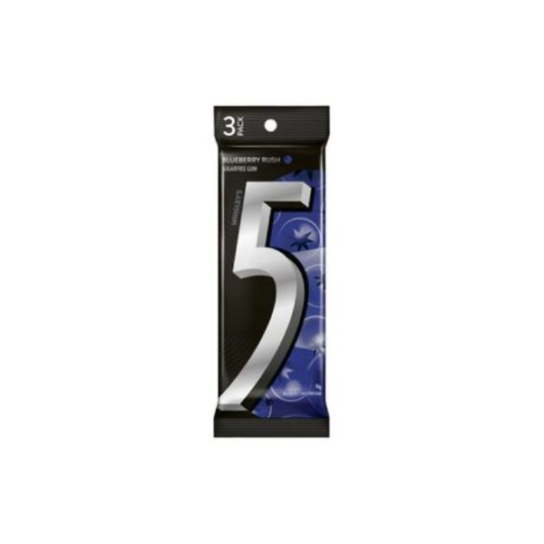 5 검 블루베리 츄잉 검 스틱 3 팩 96g, 5 Gum Blueberry Chewing Gum Stick 3 pack 96g