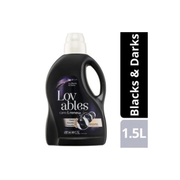 러버블스 케어 &amp; 리뉴 론드리 리퀴드 포 블랙스 &amp; 다크 1.5L, Lovables Care &amp; Renew Laundry Liquid For Blacks &amp; Darks 1.5L