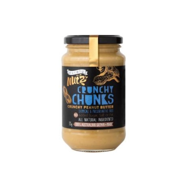 퓨얼리 넛츠 내추럴 크런치 피넛 버터 375g, Purely Nutz Natural Crunchy Peanut Butter 375g