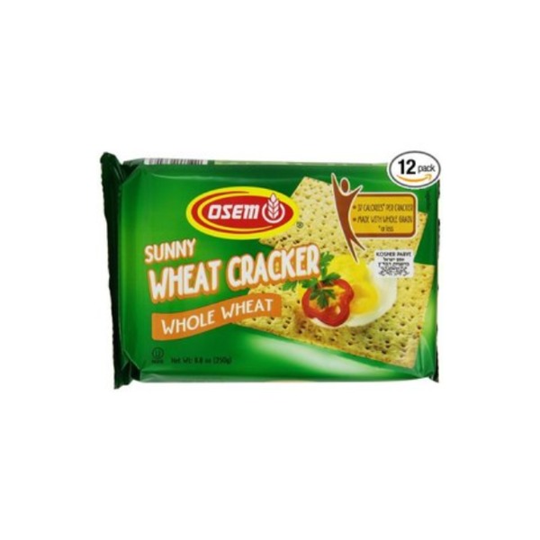 오셈 써니 홀 위트 크래커 12 팩 250g, Osem Sunny Whole Wheat Cracker 12 pack 250g