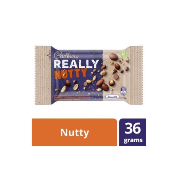 캐드버리 리얼리 너티 스낵 팩 36g, Cadbury Really Nutty Snack Pack 36g