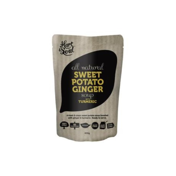 하트 &amp; 소울 글루텐 프리 스윗 포테이토 진저 수프 위드 터메릭 파우치 400g, Hart &amp; Soul Gluten Free Sweet Potato Ginger Soup With Turmeric Pouch 400g