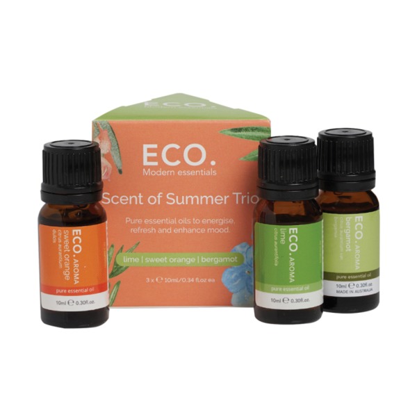 에코 모던 에센셜 아로마 에센셜 오일 트리오 센츠 오브 서머 10ml x팩, Eco Modern Essentials Aroma Essential Oil Trio Scents of Summer 10ml x 3 Pack