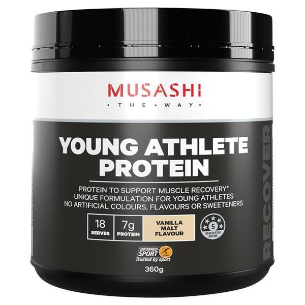 무사시 영 애쓸릿 프로틴 바닐라 360g Musashi Young Athlete Protein Vanilla 360g