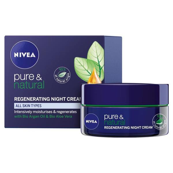 니베아 비지쥐 퓨어 앤 내츄럴 리제네레이팅 나이트 크림 50ml, Nivea Visage Pure and Natural Regenerating Night Cream 50ml