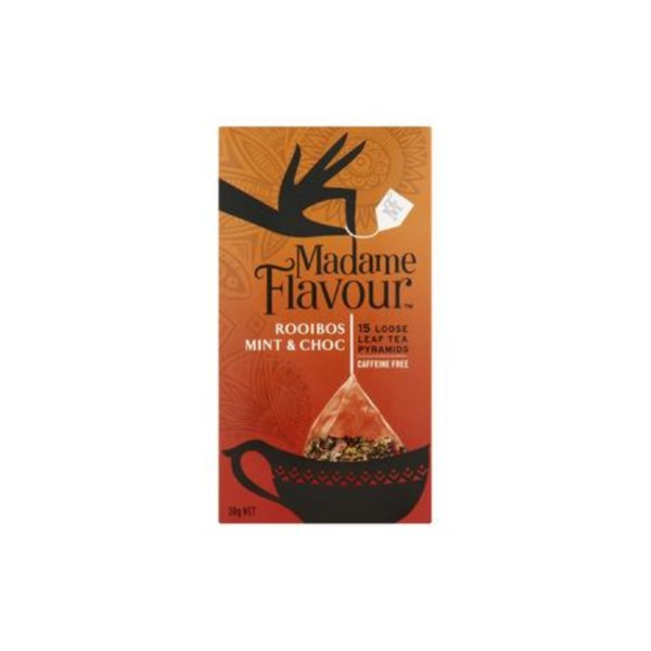 마담 플레이버 루이보스 민트 &amp; 초코 티 배그 15 팩 30g, Madame Flavour Rooibos Mint &amp; Choc Tea Bags 15 pack 30g