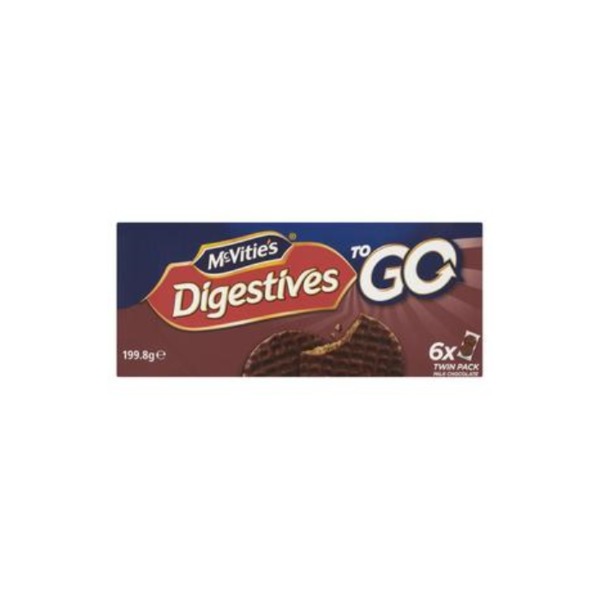 맥비티즈 밀크 초코렛 다이제스티브 비스킷 2 팩 199.8g, McVities Milk Chocolate Digestive Biscuits 2 pack 199.8g