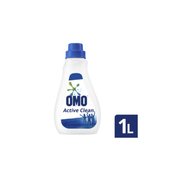 오모 액티브 클린 탑 &amp; 프론트 로더 론드리 리퀴드 디터전트 1L, OMO Active Clean Top &amp; Front Loader Laundry Liquid Detergent 1L