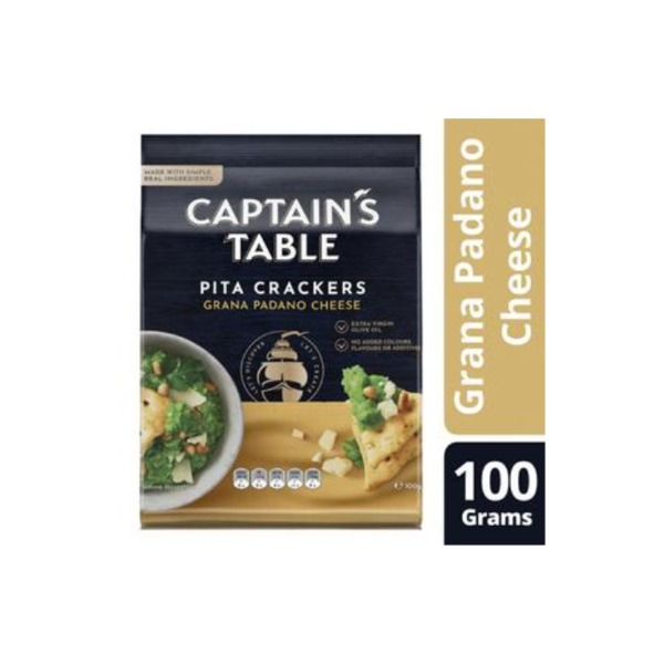 캡틴 테이블 피타 크래커 그랜 파다 치즈 100g, Captains Table Pita Crackers Gran Pada Cheese 100g