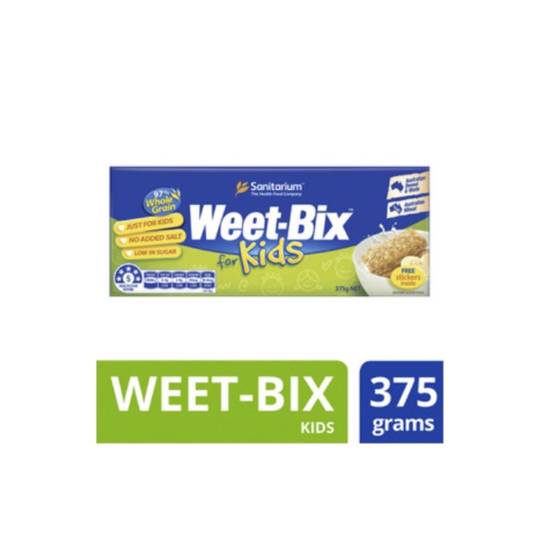 새니테리움 위트빅스 키즈 브렉퍼스트 시리얼 375g, Sanitarium Weet-Bix Kids Breakfast Cereal 375g