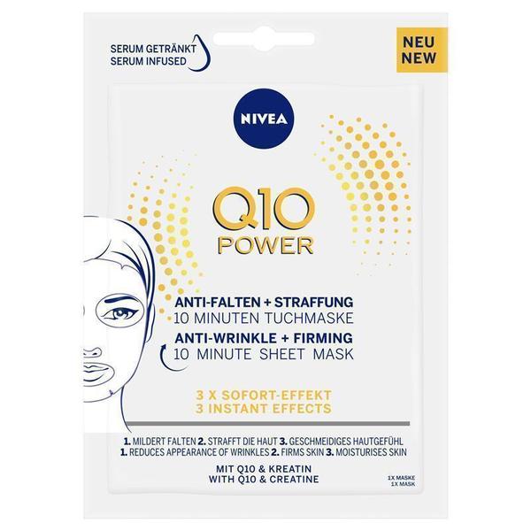 니베아 Q10 파워 안티 윙클 앤 퍼밍 시트 페이스 마스크, Nivea Q10 Power Anti Wrinkle and Firming Sheet Face Mask