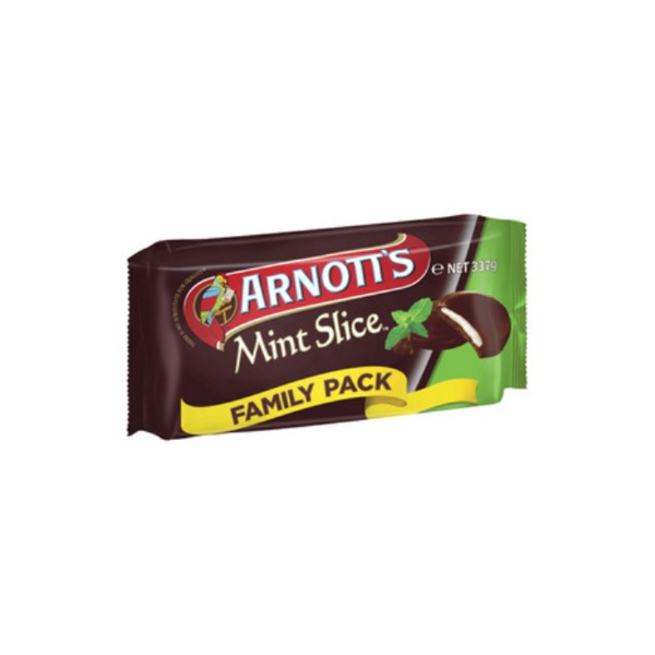 아노츠 민트 슬라이스 초코렛 비스킷 밸류 팩 337g, Arnotts Mint Slice Chocolate Biscuits Value Pack 337g