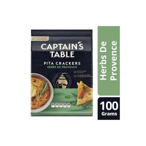 캡틴 테이블 피타 크래커 허브 100g, Captains Table Pita Crackers Herb 100g