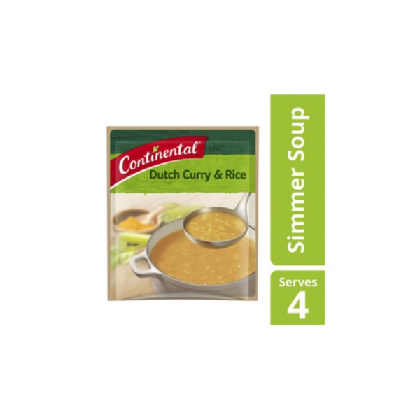 콘티넨탈 더치 커리 &amp; 라이드 수프 서브 4 70g, Continental Dutch Curry &amp; Rice Soup Serves 4 70g