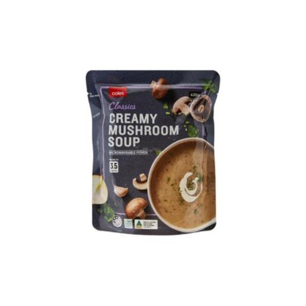 콜스 크리미 머쉬룸 수프 파우치 430g, Coles Creamy Mushroom Soup Pouch 430g