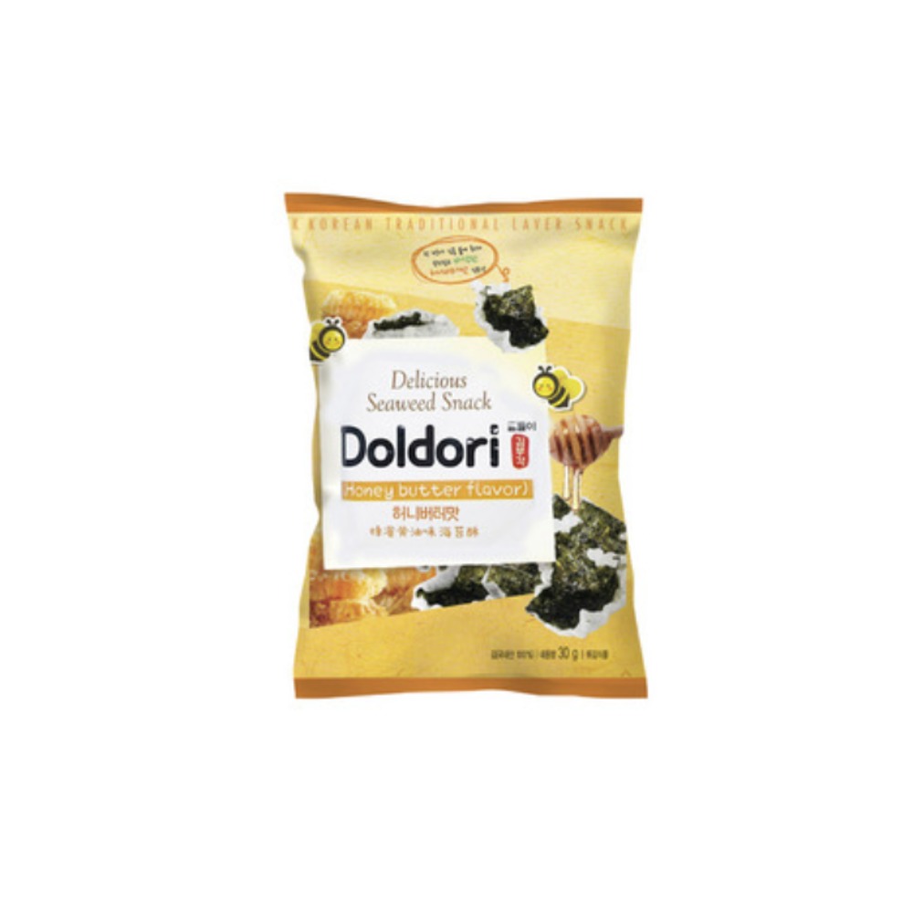 돌 로스티드 시위드 스낵 허니 버터 30g, Doldori Roasted Seaweed Snack Honey Butter 30g