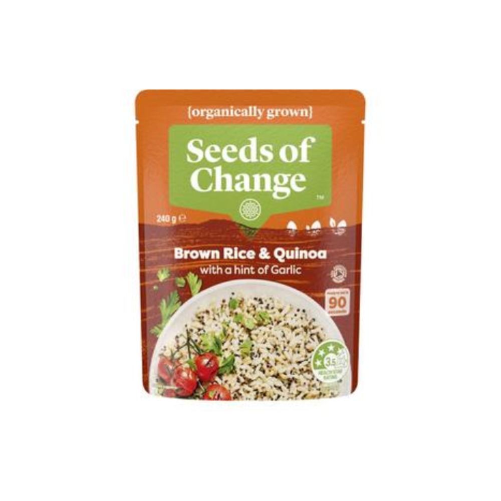 시즈 오브 체인지 브라운 라이드 &amp; 퀴노아 위드 갈릭 파우치 240g, Seeds Of Change Brown Rice &amp; Quinoa With Garlic Pouch 240g