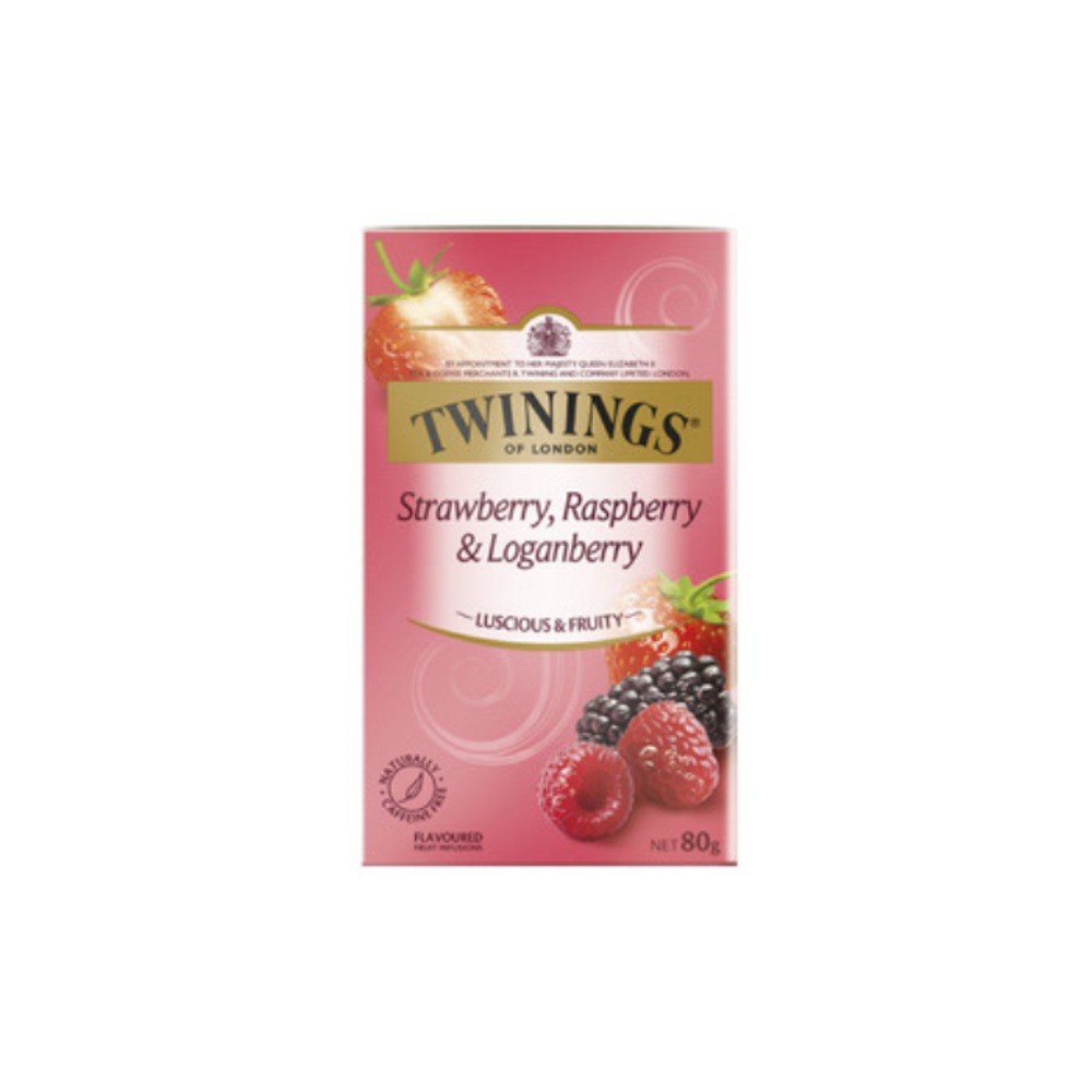 트와이닝스 스트로베리 라즈베리 &amp; 로간베리 티 배그 40 팩, Twinings Strawberry Raspberry &amp; Loganberry Tea Bags 40 pack