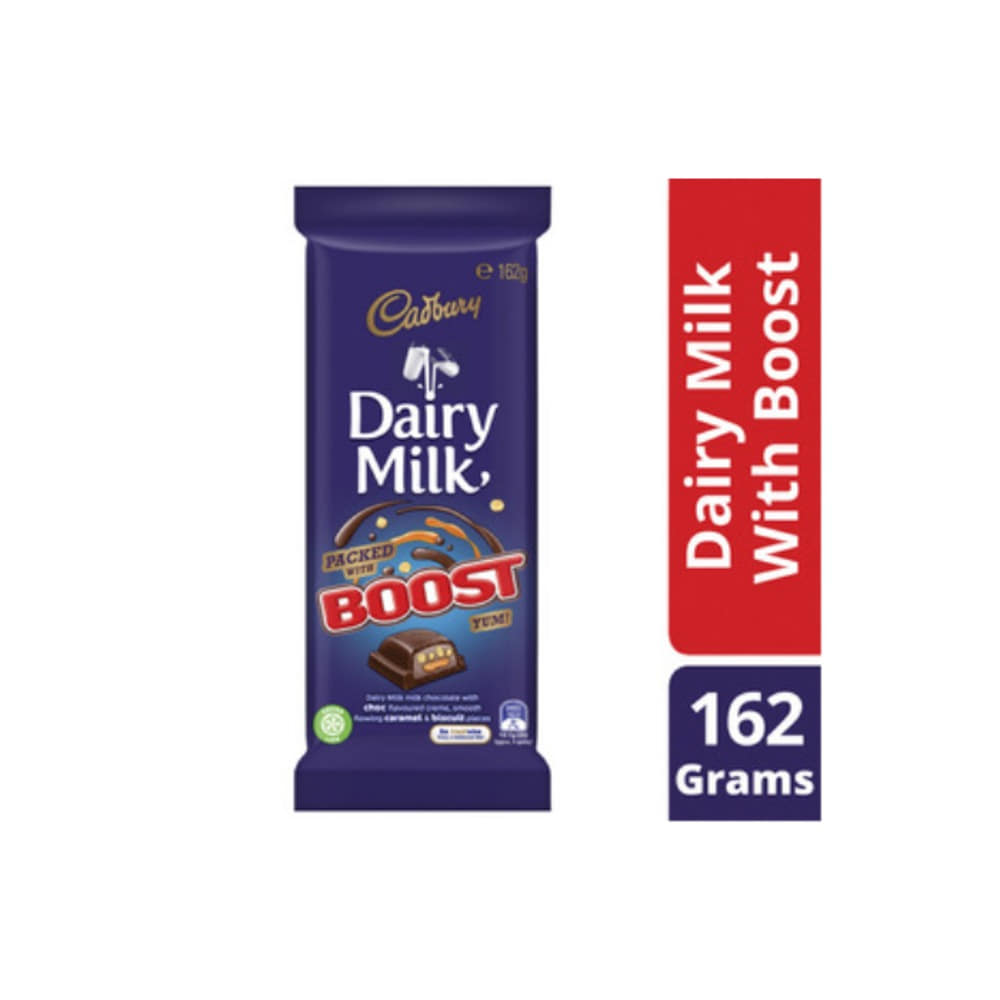 캐드버리 데어리 밀크 부스트 초코렛 블록 162g, Cadbury Dairy Milk Boost Chocolate Block 162g
