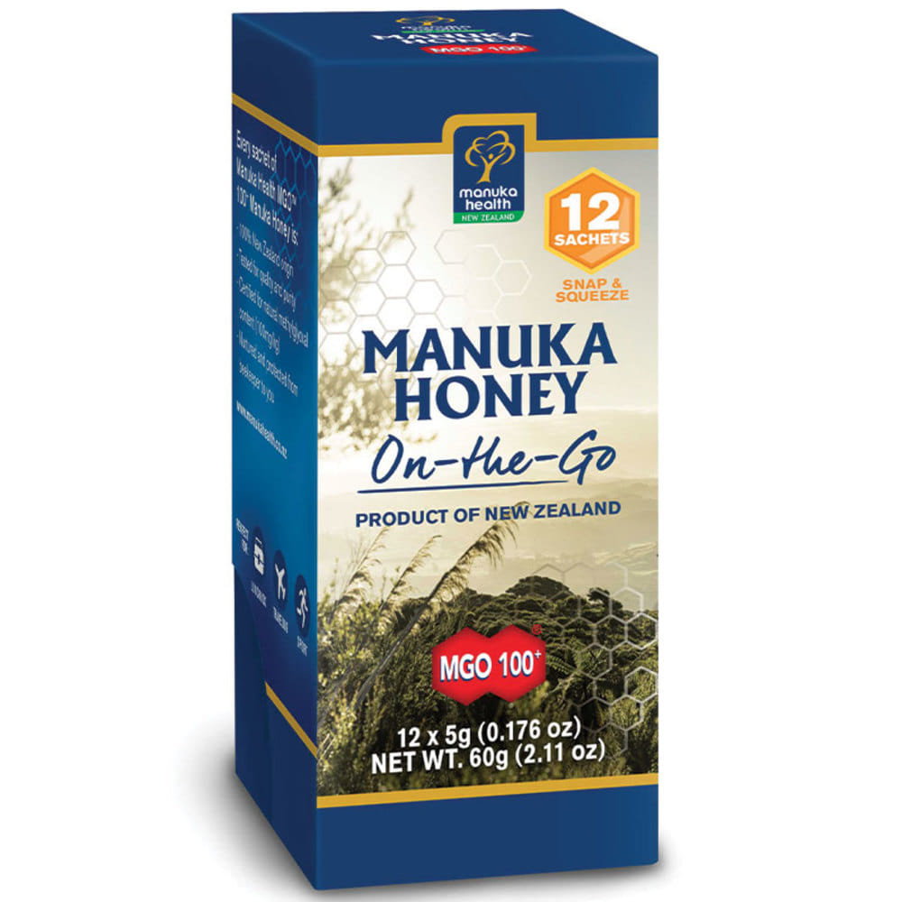 마누카헬스 MGO 100+ 마누카 허니 60g 온 더 고 12 스냅 팩 Manuka Health MGO 100+ Manuka Honey 60g On The Go 12 Snap Pack (Not For Sale In WA)
