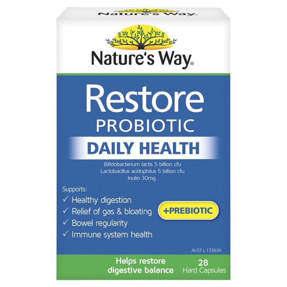 네이쳐스웨이 리스토어 데일리 프로바이오틱 28 정 Natures Way Restore Daily Probiotic 28 Capsules