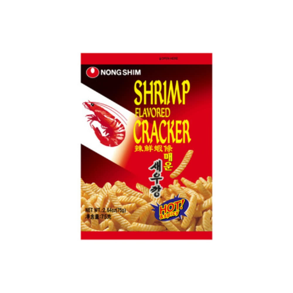 농심 핫 슈림프 크래커 75g, Nongshim Hot Shrimp Crackers 75g