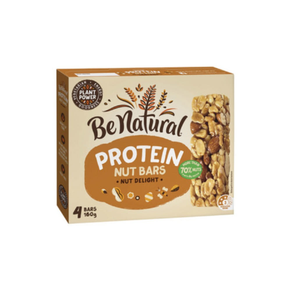 비 내추럴 넛 딜라이트 프로틴 스낵 바 4 팩 160g, Be Natural Nut Delight Protein Snack Bar 4 pack 160g