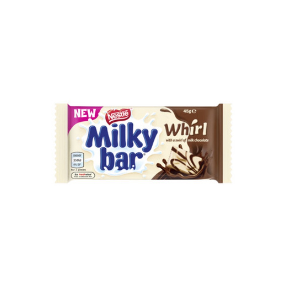 네슬레 밀키 바 초코렛 월 미디엄 바 45g, Nestle Milky Bar Chocolate Whirl Medium Bar 45g