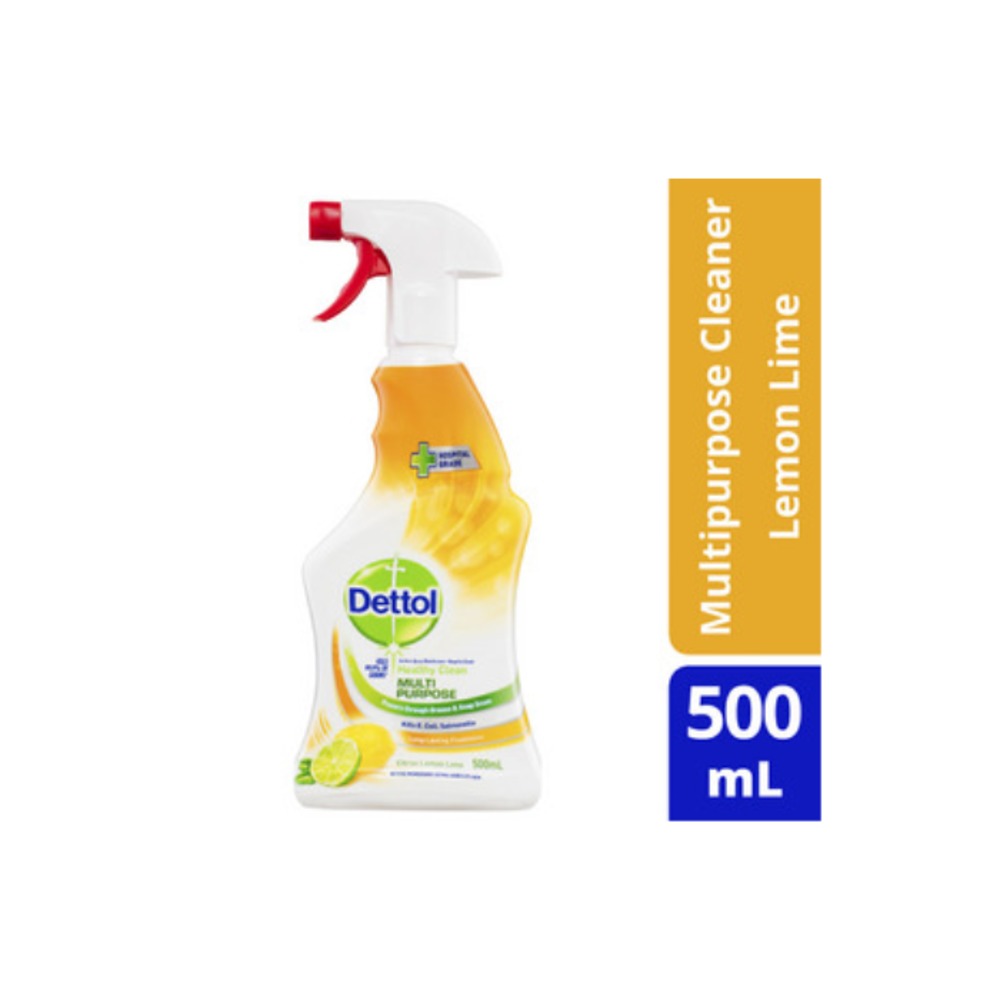 데톨 헬씨 클린 멀티퍼포스 클리너 트리거 스프레이 레몬 버스트 500ml, Dettol Healthy Clean Multipurpose Cleaner Trigger Spray Lemon Burst 500mL