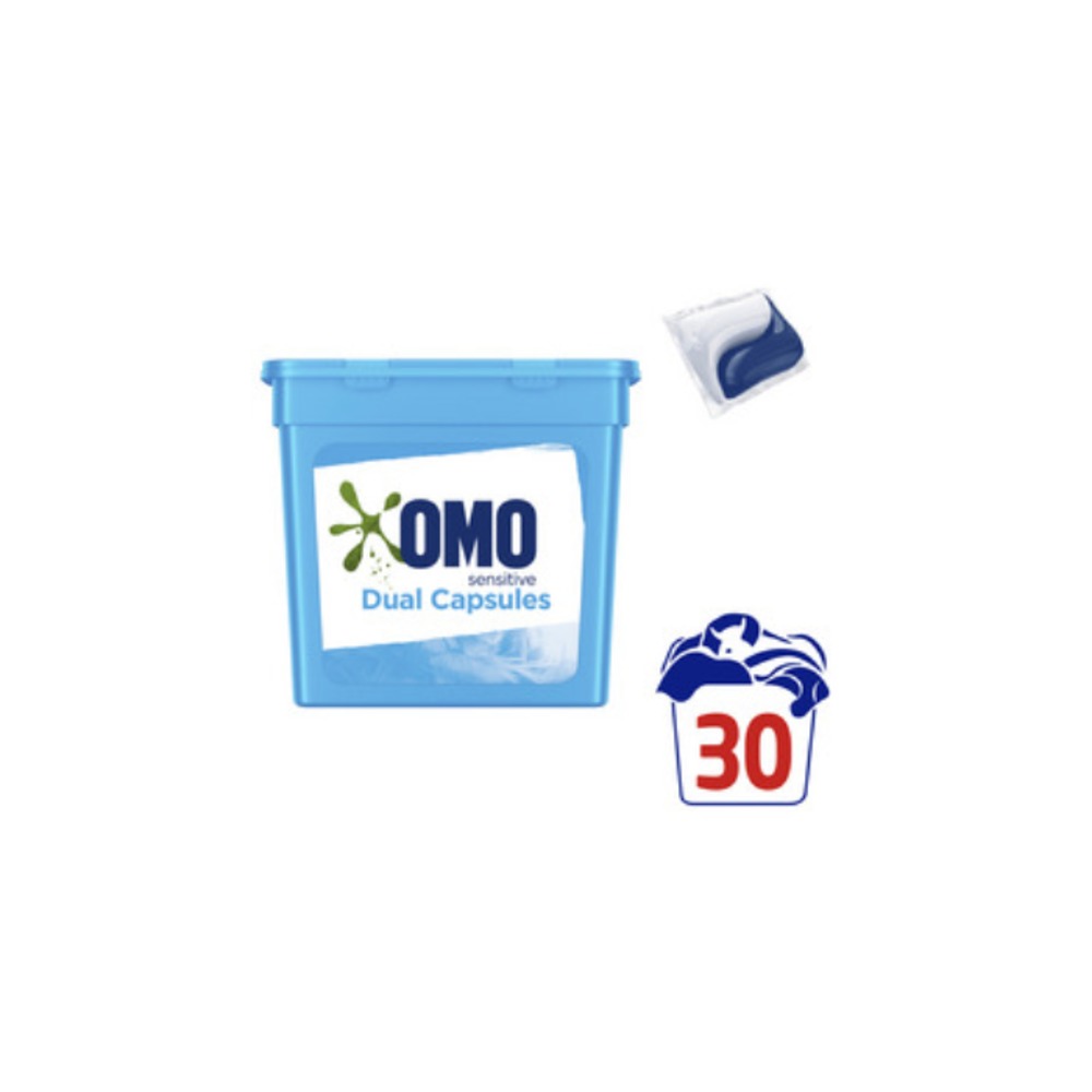 오모 센시티브 듀얼 론드리 리퀴드 캡슐 30 팩, OMO Sensitive Dual Laundry Liquid Capsules 30 pack